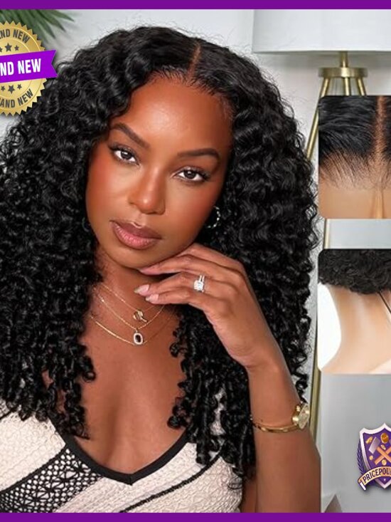 7x6 Glueless Human Hair Wig 250% Density HD Lace Front Drawstring Cap main image 4